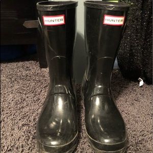 Short Glossy Hunter Rain Boots